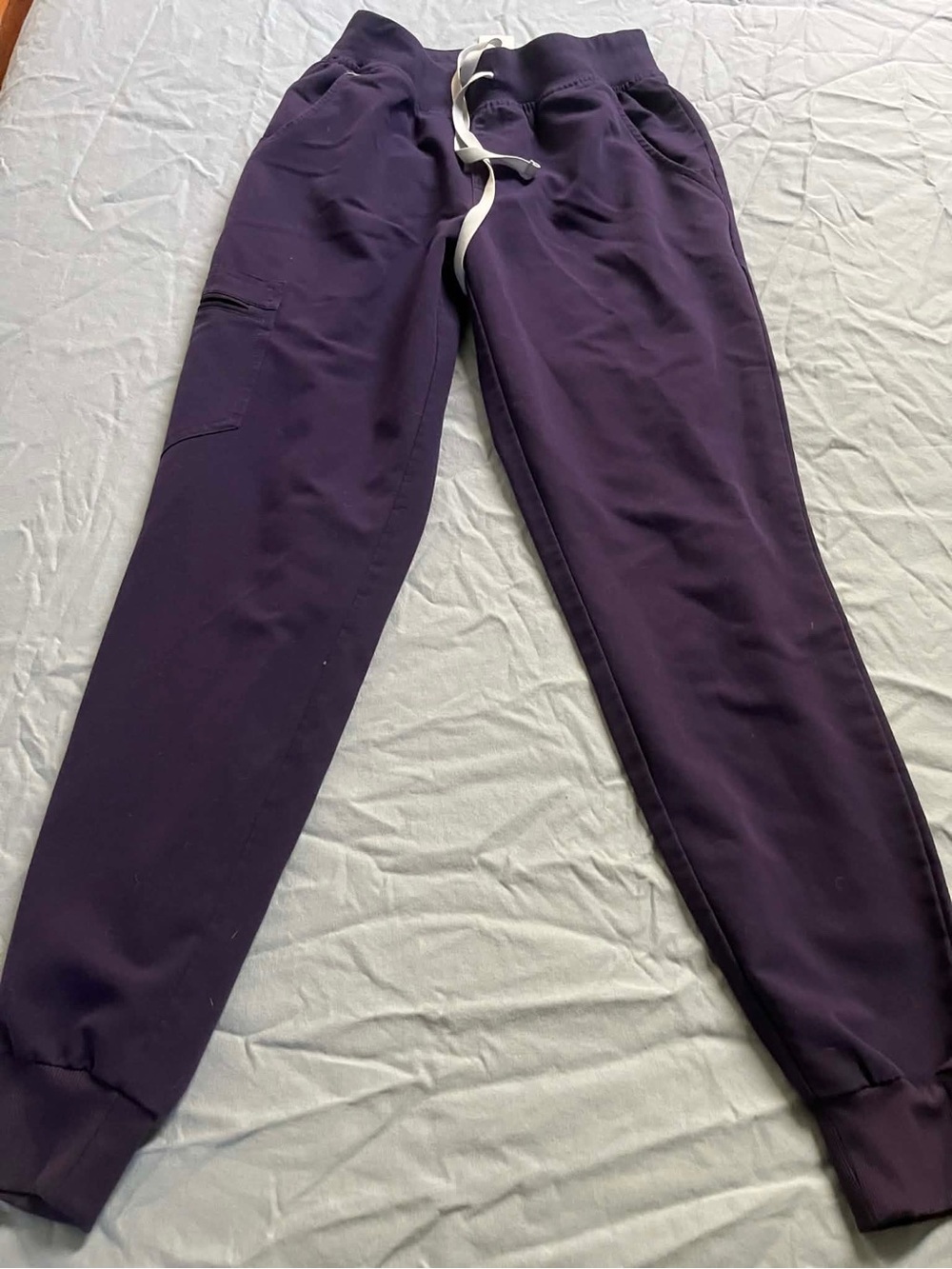 Figs Women’s Purple Scrub Jogger Pants With Drawstring Size XS